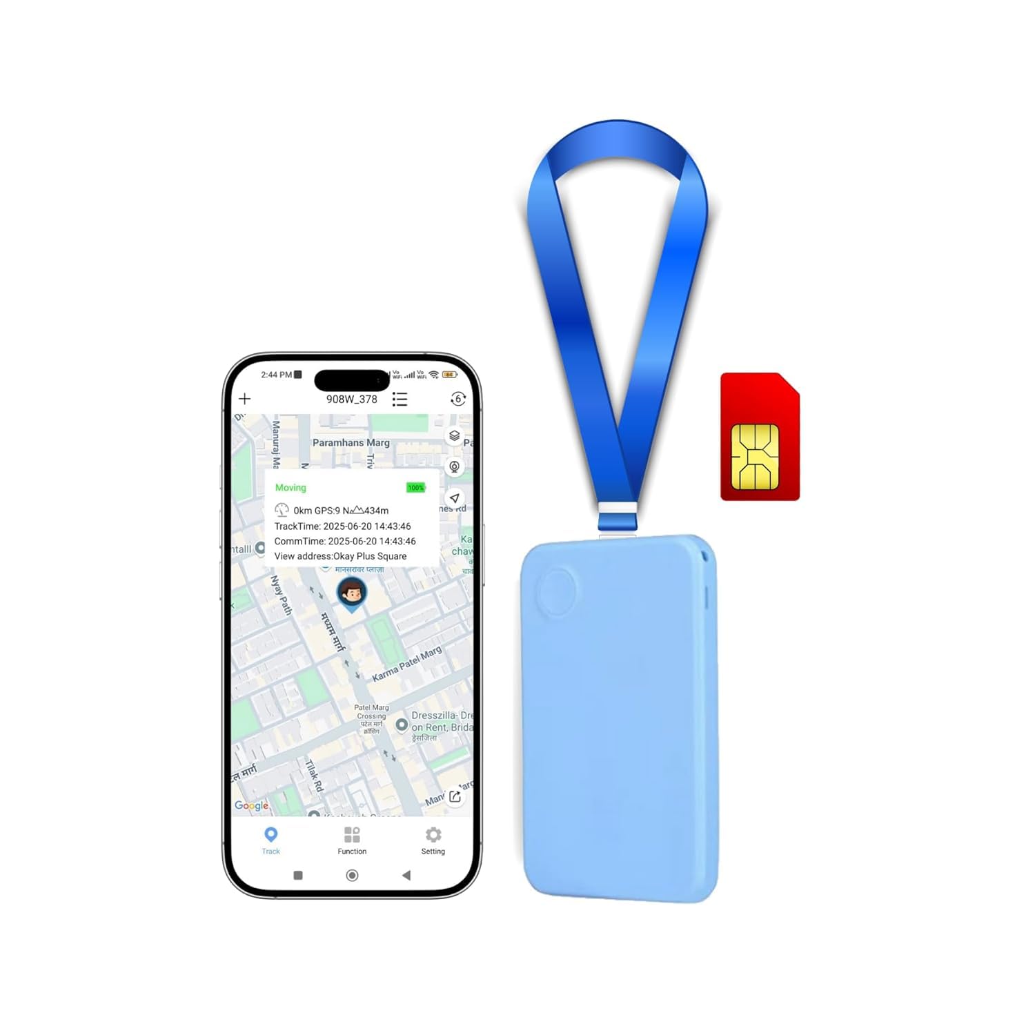 PWCTrack GPS Tracker Main View